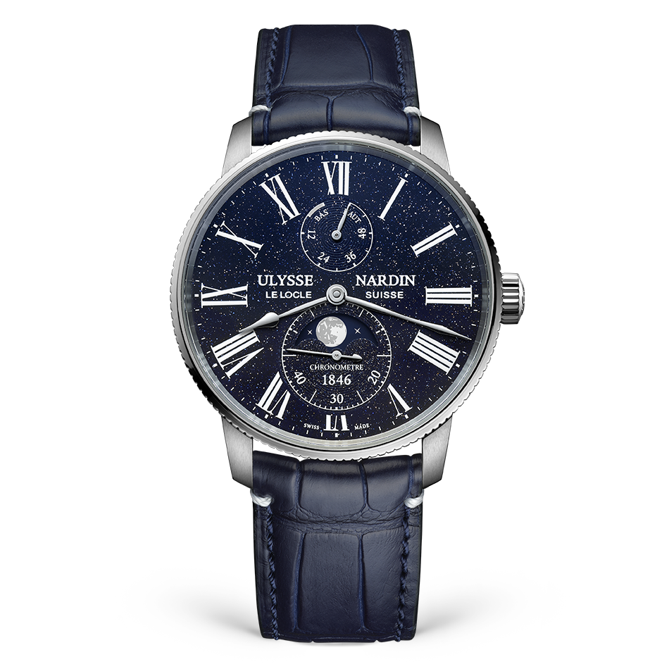 Marine Torpilleur Moonphase Aventurine 42mm